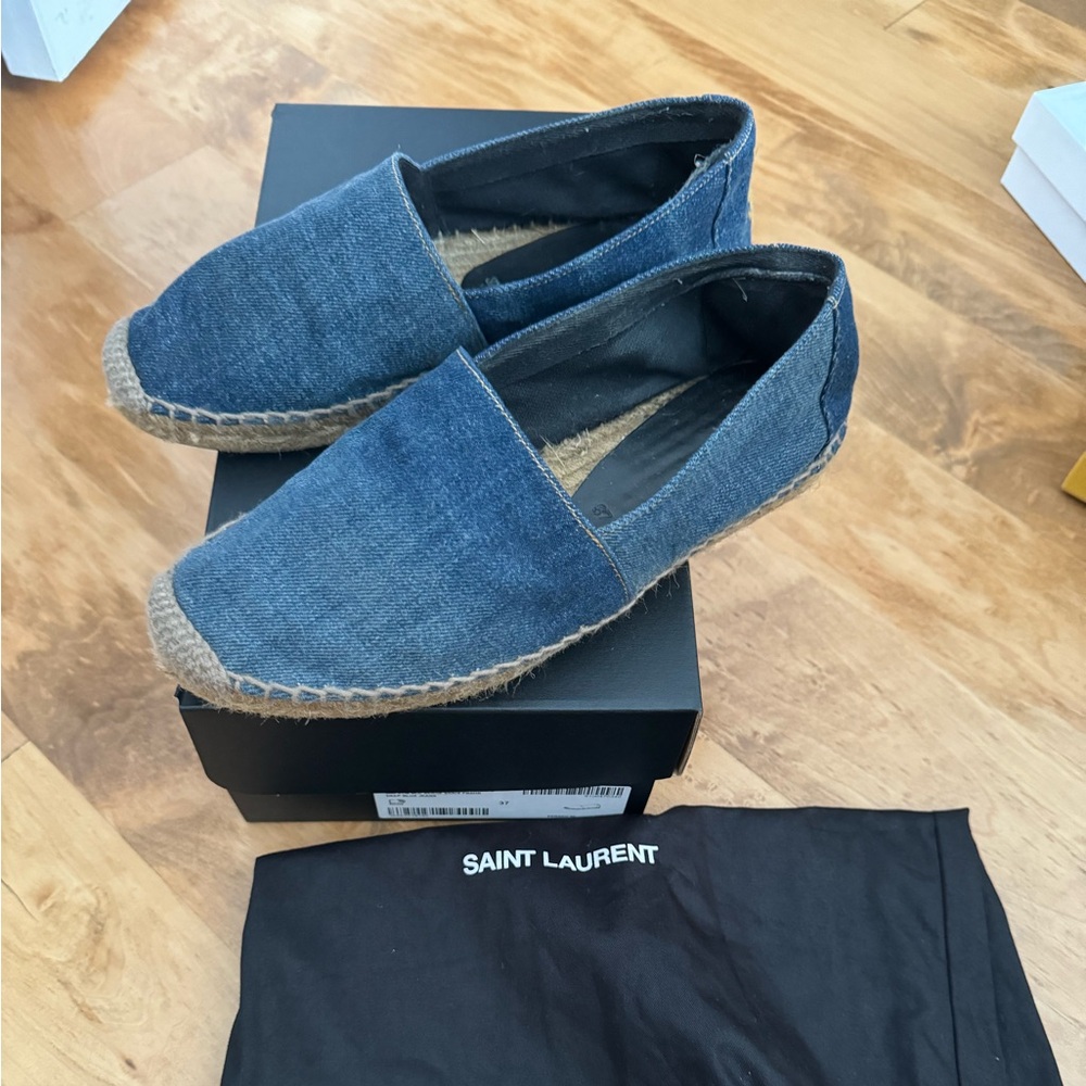 YSL denim espadrilles size 37